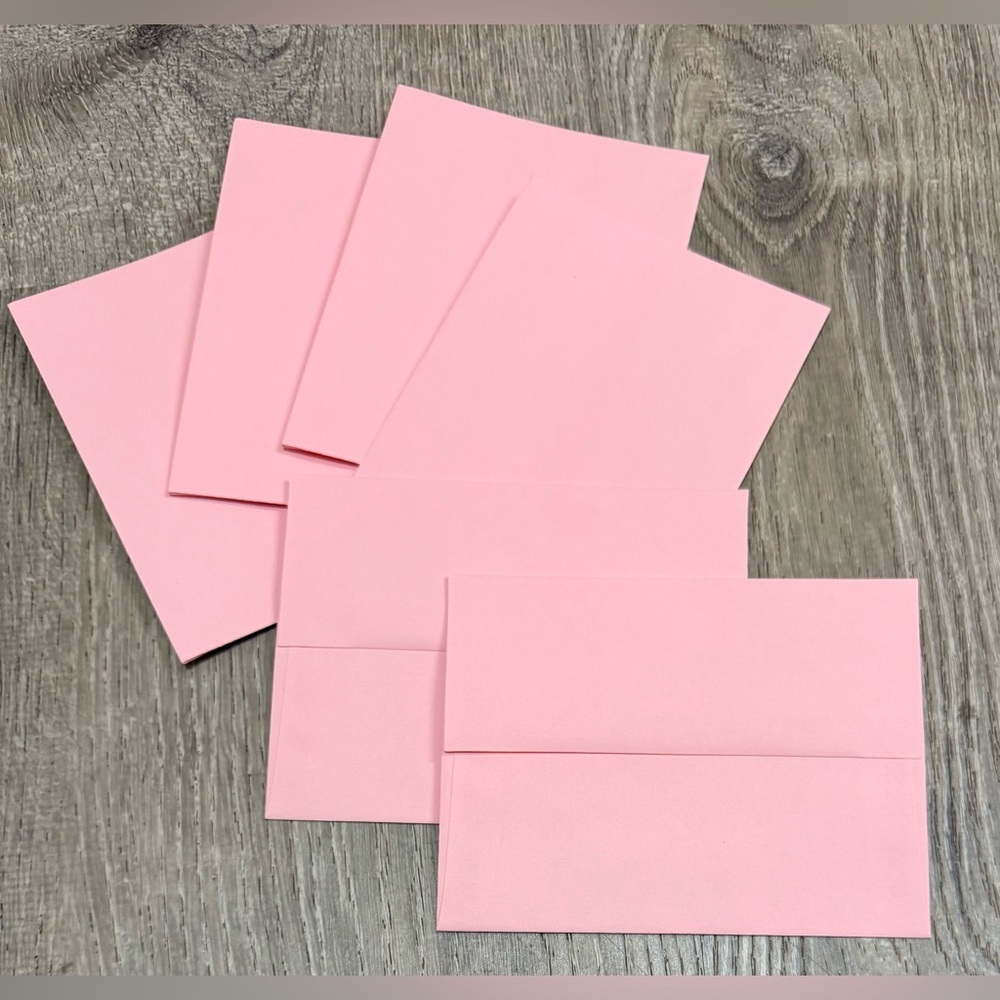 Dusty Rose Pink Envelopes Set of 50 | Invitation Envelopes | 6” x 4.5” - Picture 2 of 3